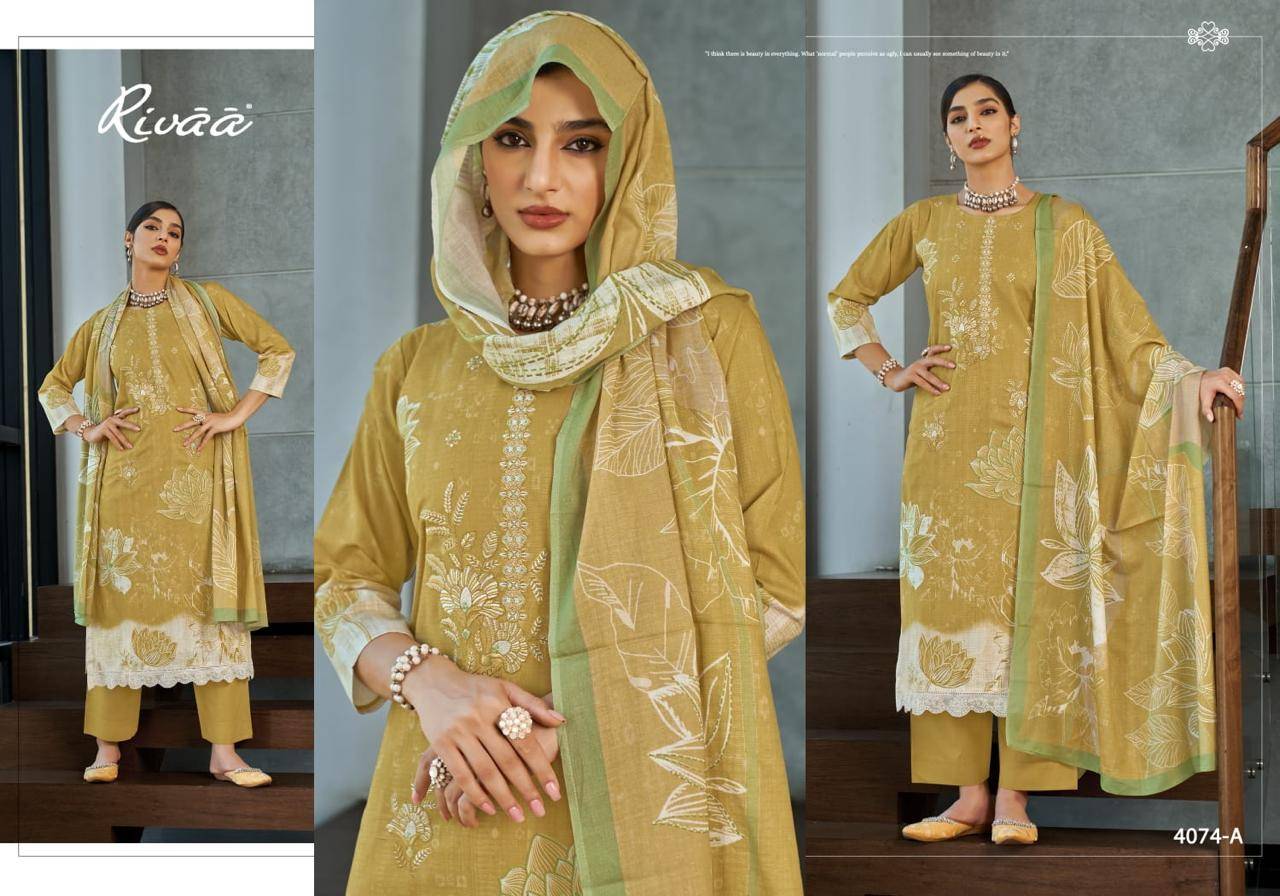 MASHA By RIVAA Stylish Beautiful Colourful Pure Italian Lawn Dresses At Wholesale Price